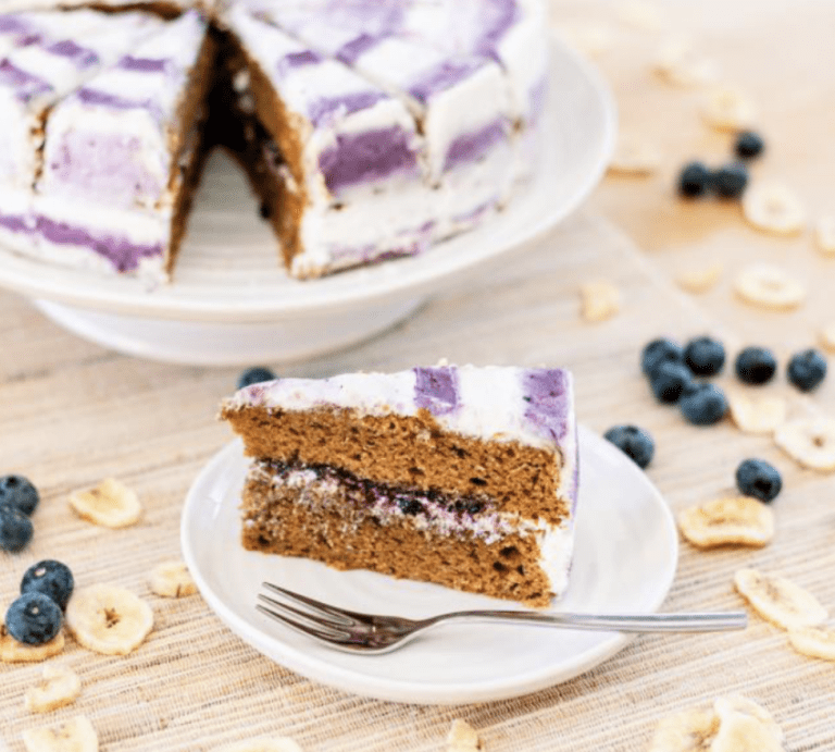 vegan blueberry and banana cake