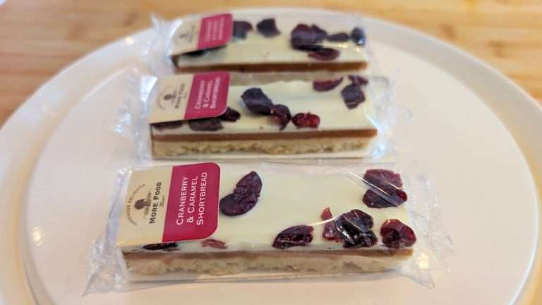 cranberry and caramel shortbread
