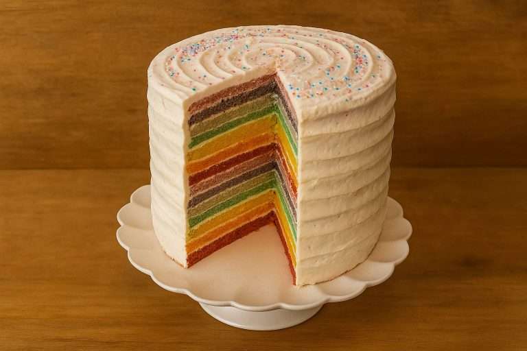 giant rainbow cake