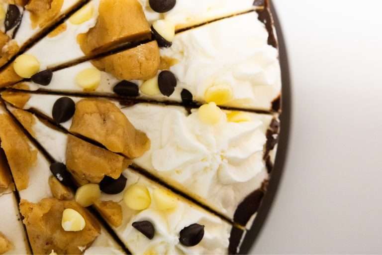 cookie dough cake close up